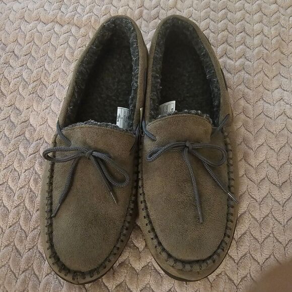 Western Chief Moccasin Slippers Mens Taupe Size 11 - Picture 2 of 5